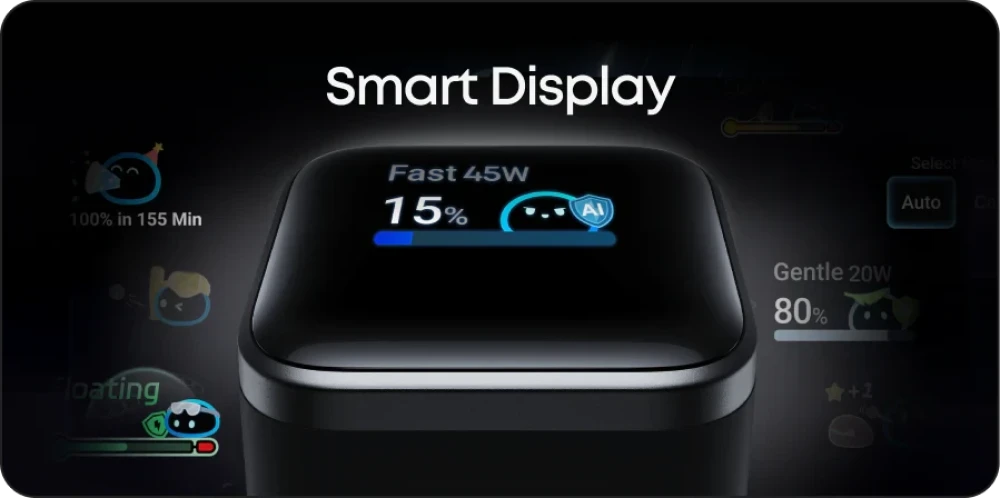 Load more images   Anker Nano 45W GaN Fast Charger with Smart Display (A121D)